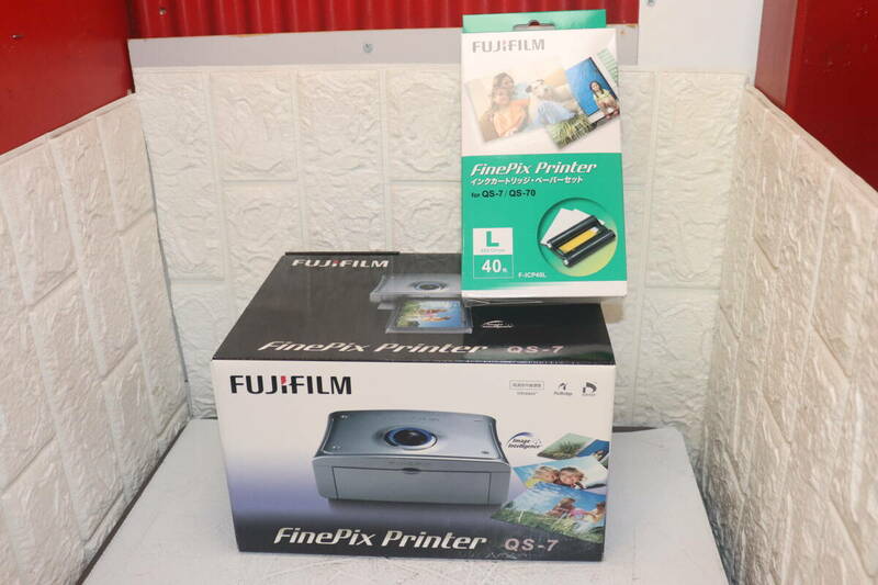 【未使用品】FUJIFILM finepix printer QS-7 プリンター　インクカートリッジ　インクペーパーセット