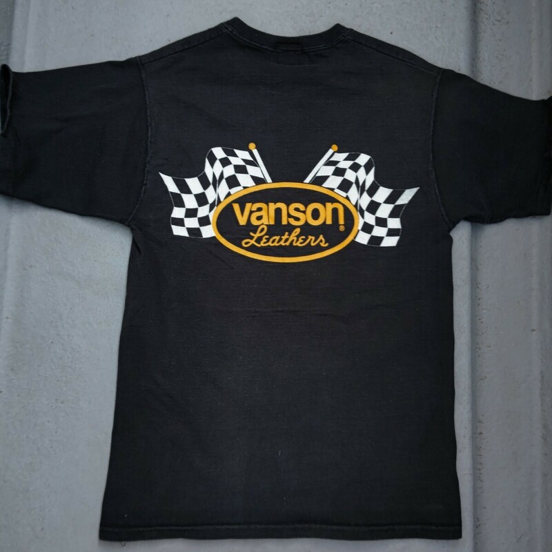 VANSON 半袖Tシャツ【S】 ブラック バンソン