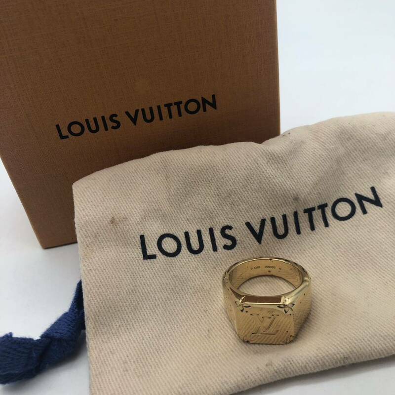LOUIS VUITTON ルイヴィトン リング ゴールド ロゴ ファッション アクセサリー P1520