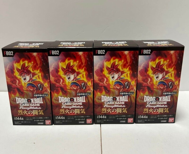 烈火の闘気 4box 4箱 96パック 96packs ドラゴンボール スーパーカードゲーム フュージョンワールド japanese