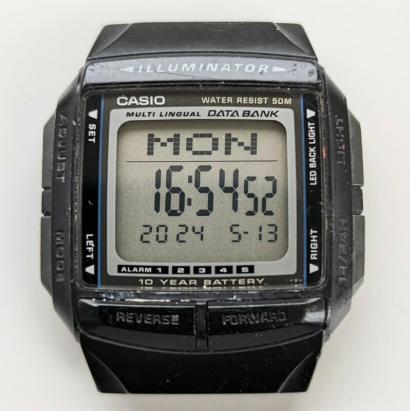 CASIO ILLUMINATOR DATA BANK DB-36 カシオ イルミネーター データバンク DB-36 フェイスのみ 電池交換済 稼働品