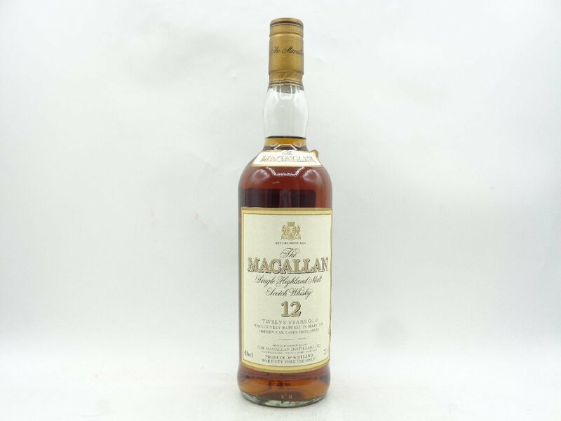 THE MACALLAN ザ マッカラン 12年 シングル ハイランド モルト スコッチ ウイスキー 旧ボトル 未開栓 古酒 750ml 43% X112017