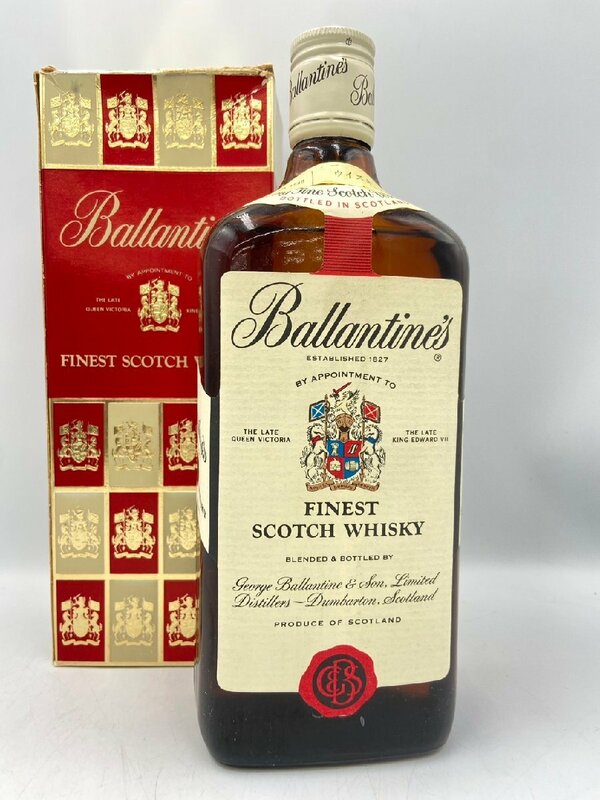 ST【同梱不可】Ballantines バランタイン ファイネスト 青赤 ウイスキー特級 箱 760ml 43% 未開栓 古酒 Z052291