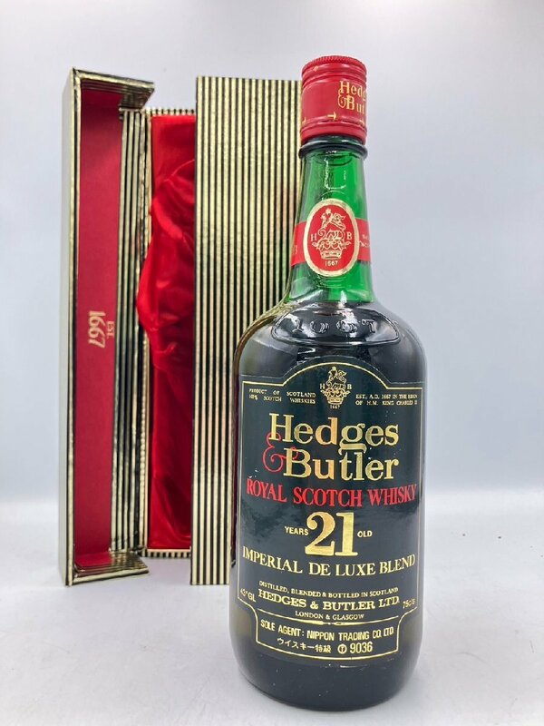 ST【同梱不可】Hedges Butler ヘッジスバトラー ウイスキー特級 箱 750ml 43% 未開栓 古酒 Z056904