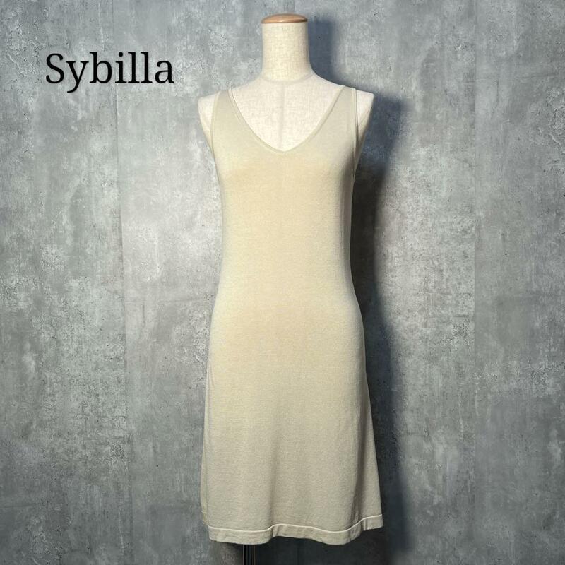 Sybilla シビラ レーヨンニットワンピース Mサイズ