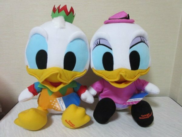 Disney ディズニー ドナルドダック デイジーダック キャラクター ドナルド デイジー ぬいぐるみ ペアセット 2体 非売品 正規品 新品 ②