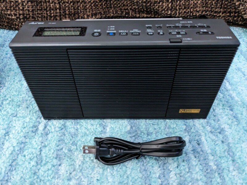 0605u1410　東芝(TOSHIBA) TY-AN1(K) CD ラジオ Bluetooth 送受信機能 コンパクト スリム ネオジウムスピーカー ワイドFM 対応 ブラック