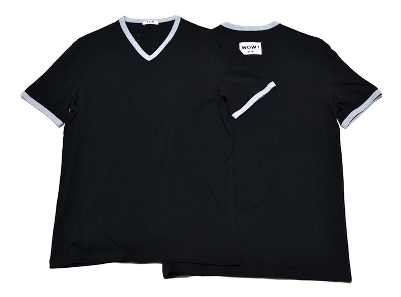 【新品】春夏 2枚セット MSGM エムエスジーエム 半袖Tシャツ Mサイズ Vネック アンダーウェアにも 人気のブラック 在庫特価 8172