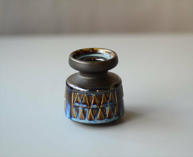 デンマーク製 SOHOLM 陶器の一輪挿し キャンドルホルダー 北欧 花器 スーホルム 花瓶 燭台 フラワーベース アンティーク_ig3969