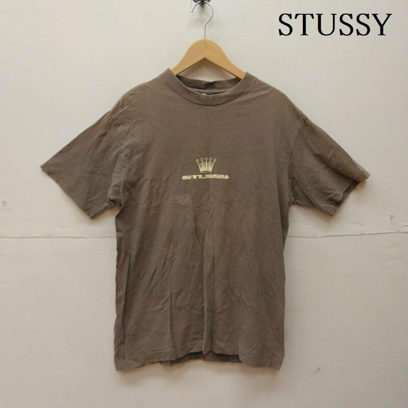 ステューシー 80s USA製 OLD クラウン ロゴ 半袖 Tシャツ Tシャツ Tシャツ M 茶 / ブラウン