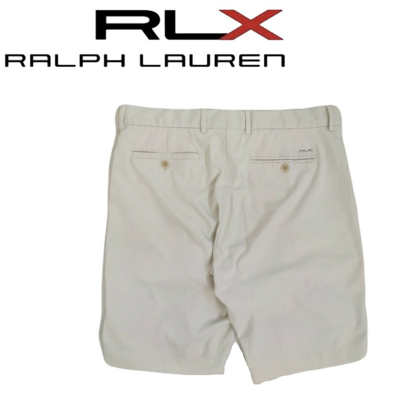 極美品 最高級 RLX Ralph Lauren 爽快軽量 ストレッチ ハーフパンツ ゴルフパンツ メンズ W32 ラルフローレン ゴルフウェア 2405351