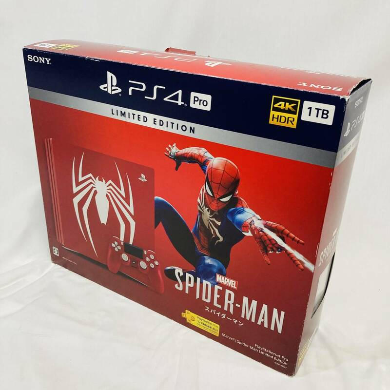 25Mdd【中古品】ソニー SONY「PS4 Pro スパイダーマン リミテッド エディション 1TB」CUHJ-10027 Ver.9.60 