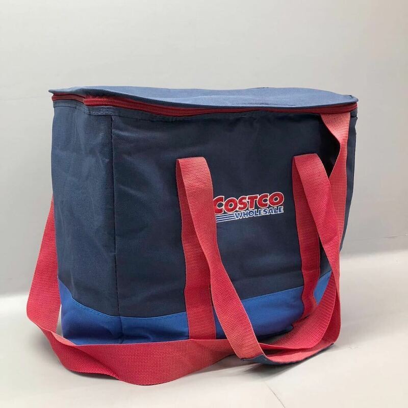 H■ COSTCO コストコ 保冷バッグ 45L 大サイズ 赤 青 レッド×ブルー ショルダー付き クーラーバッグ ショッピングバッグ エコバッグ 鞄 