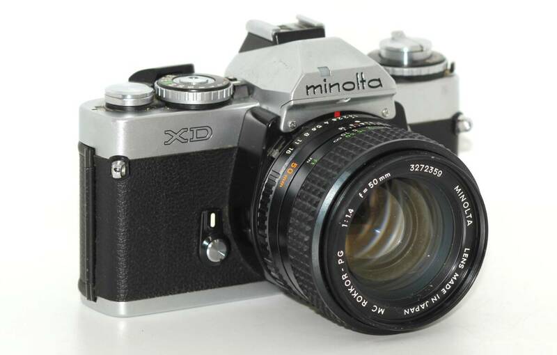 ★美品★ MINOLTA ミノルタ XD ボディ MC ROKKOR-PG 50mm F1.4 露出計・シャッター全速確認 #M104