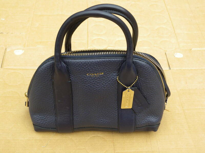 COACH Bleecker Mini Preston Satchel in Pebbled Leatherコーチ ミニ プレストン サチェル 革製 B1493-30143 美品