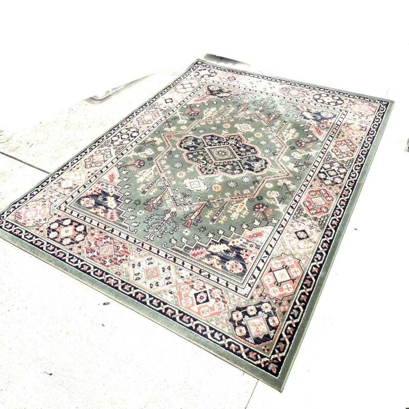 KARAGHAN カラガン カーペット ラグ 絨毯 ヴィンテージ ペルシャ絨毯 寸法 約229×168cm (B4225)