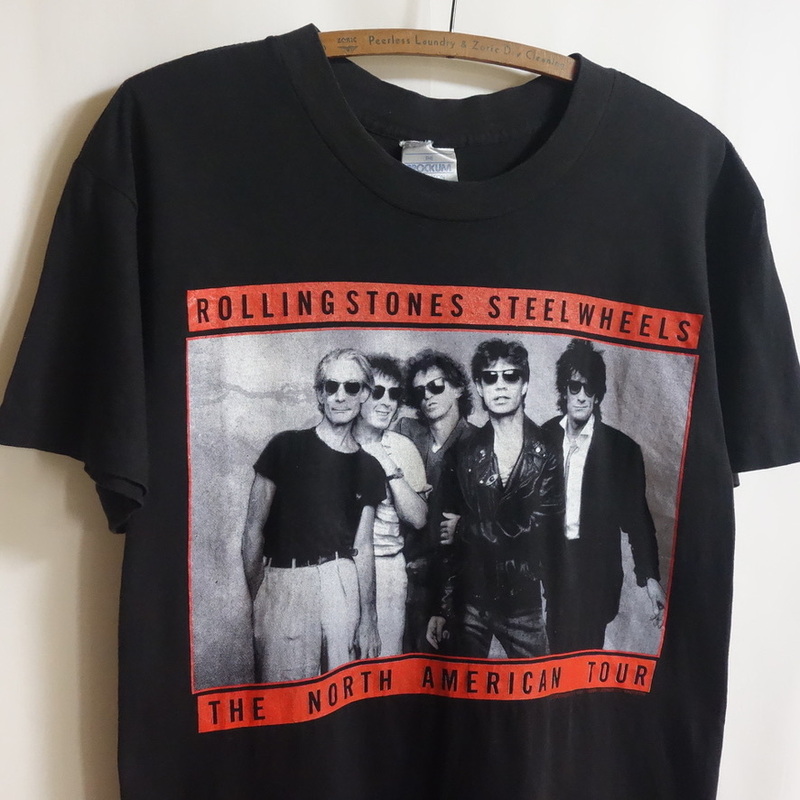 【（C）1989 The Rolling Stones ローリング・ストーンズ ツアーTシャツ M】BROCKUM 80's ビンテージ NORTH AMERICAN TOUR Steel Wheels