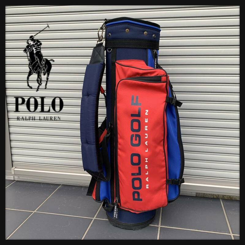 【希少】POLO GOLF RALPH LAUREN ポロ ゴルフ ラルフローレン 8.5型 キャディバッグ ヴィンテージ ※ポロスポーツ