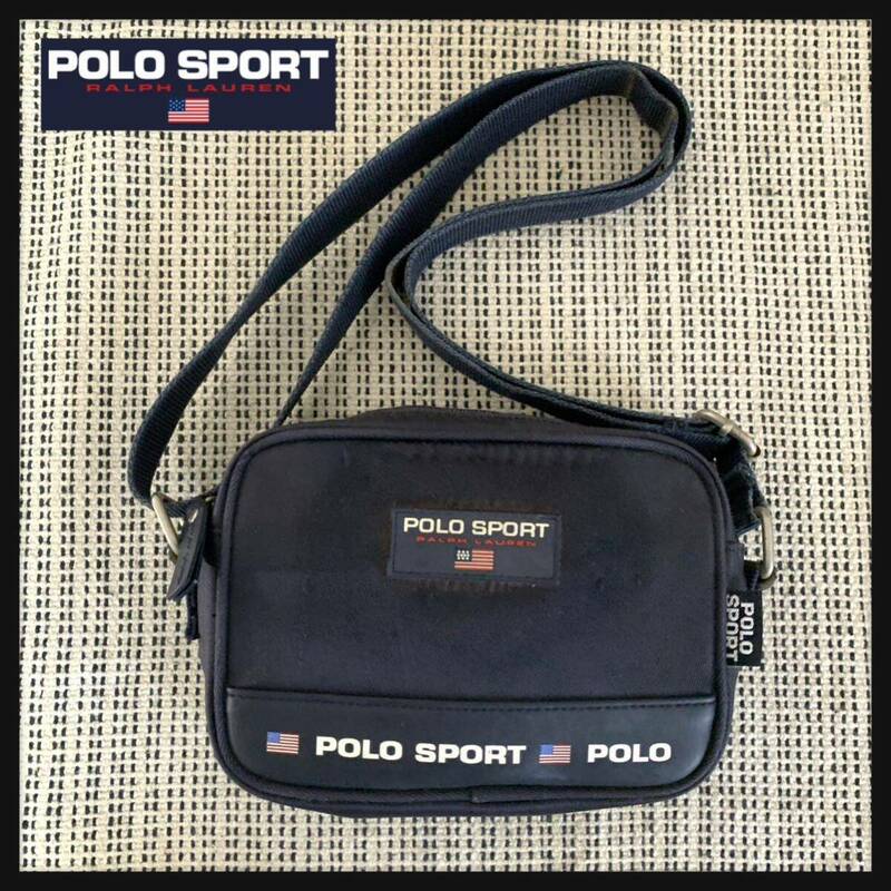 【希少】90s POLO SPORT ポロスポーツ Ralph Lauren ラルフローレン ミニ ショルダーバッグ ポシェット ヴィンテージ 