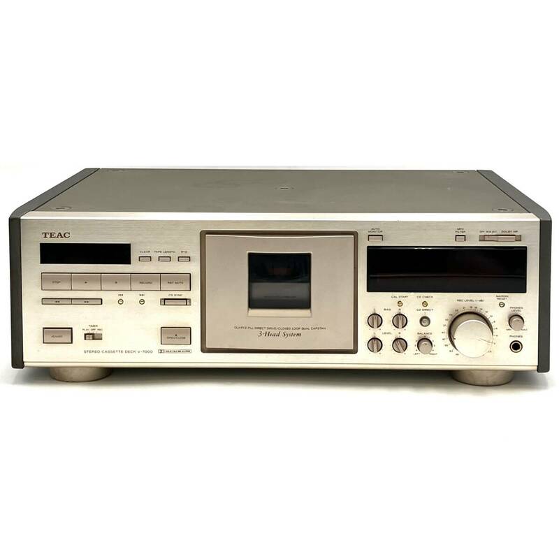 オーディオ機器『TEAC V-7000 カセットデッキ』ティアック 通電確認済み 現状品 D-4730
