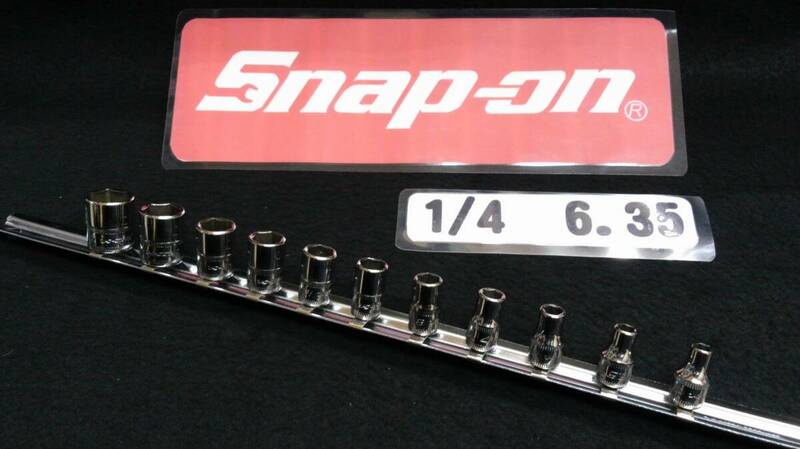 ・＜04056＞　Snap-on　スナップオン　シャローソケット　TMＭ15~5　11本　6角　1/4SQ　6.35ｍｍ　USA