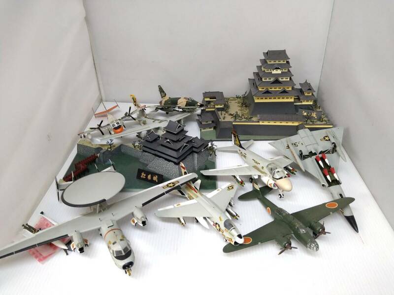 ♪♪4d143-1 プラモデル 模型 お城 戦闘機 飛行機 プロペラ機 軍用機 江戸城 松本城 ♪♪