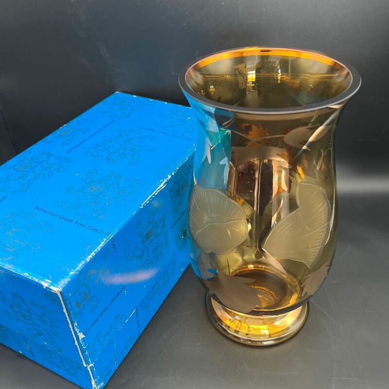 花器 花瓶 ボヘミア ガラス ボヘミアングラス Bohemian Glass from Czech Republic 
