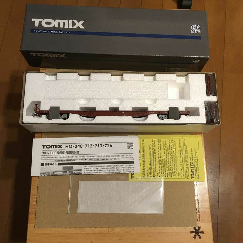 TOMIX HO-713 JR貨車 コキ50000形(コンテナなしグレー台車)
