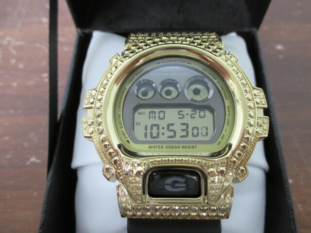 CASIO G-SHOCK DW-6900MR 腕時計 ゴールド 稼働品 激安1円スタート