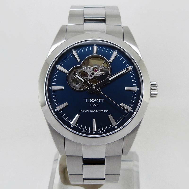 中古美品ティソ【TISSOT】 T127.407.11.041.02 ジェントルマン パワーマティック80 オープンハート 日本限定スペシャルパック