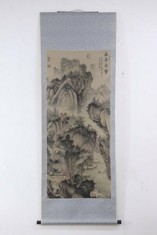 摸写 工芸画 明 王孟端/（おうふつ） 山亭文会図 甲申1404年 5-C054/1/100