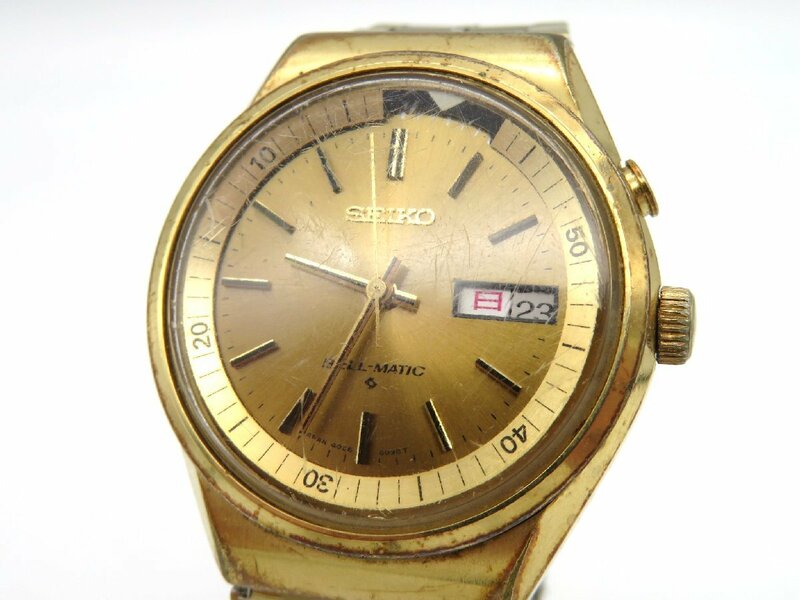 1円◆稼働◆ セイコー ベルマティック ゴールド 自動巻き メンズ 腕時計 M98008