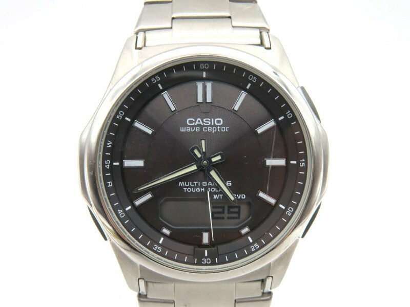 1円◆稼働◆ カシオ WVA-M630 ウェーブセプター ブラック ソーラー メンズ 腕時計 M67602