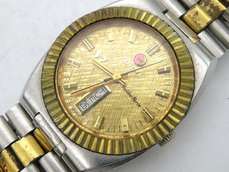 1円◆稼働◆ ラドー ゴールド 自動巻き メンズ 腕時計 N16710
