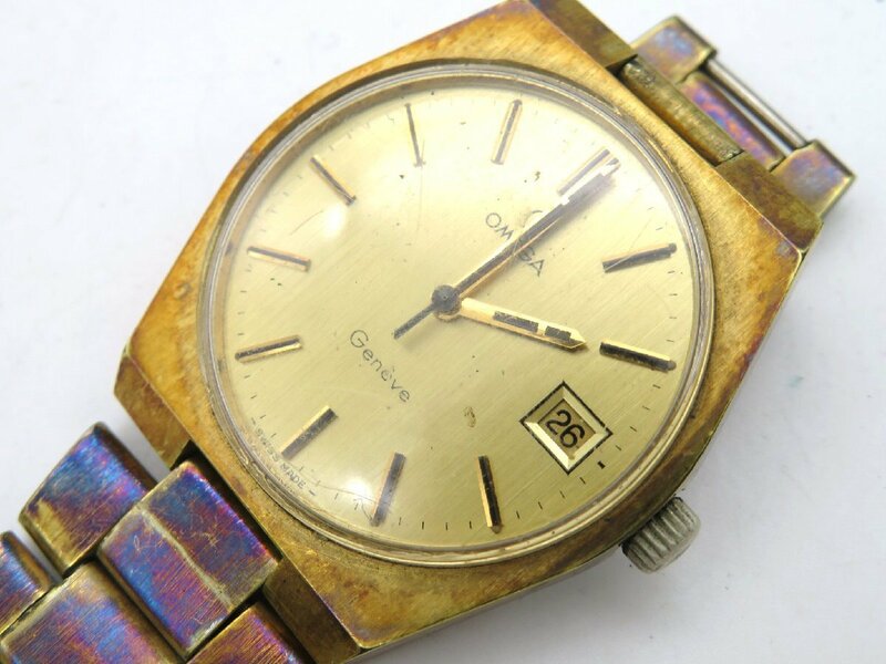 1円◆稼働◆ オメガ ジュネーヴ ゴールド 自動巻き ユニセックス 腕時計 N14903