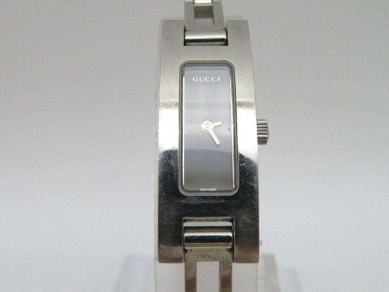 1円◆稼働◆ グッチ 3900L ブラック クォーツ レディース 腕時計 O443