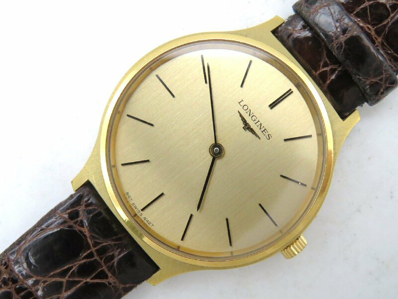 1円◆稼働◆ ロンジン ゴールド 手巻き ユニセックス 腕時計 N21901