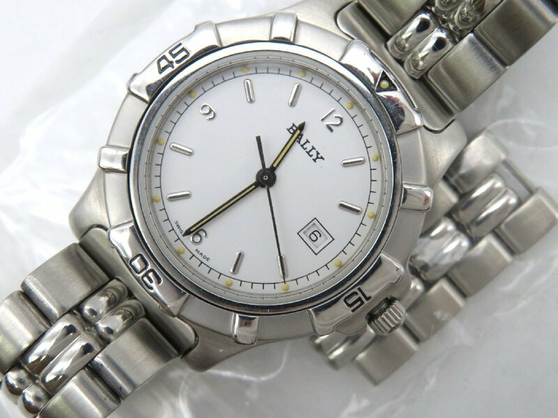 1円◆稼働◆ バリー 65811 シルバー クオーツ ユニセックス 腕時計 コマ４ N18703