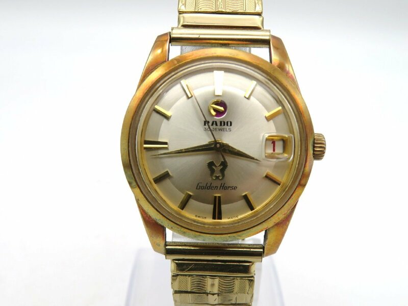 1円◆稼働◆ ラドー ゴールデンホース シルバー 自動巻き ユニセックス 腕時計 P026