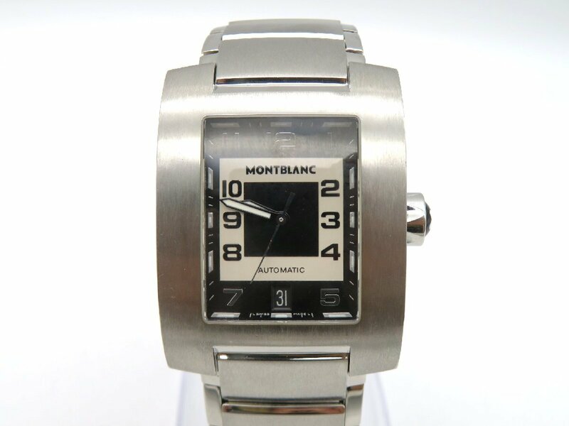 1円◆稼働◆ モンブラン ブラック/ホワイト クオーツ ユニセックス 腕時計 O860
