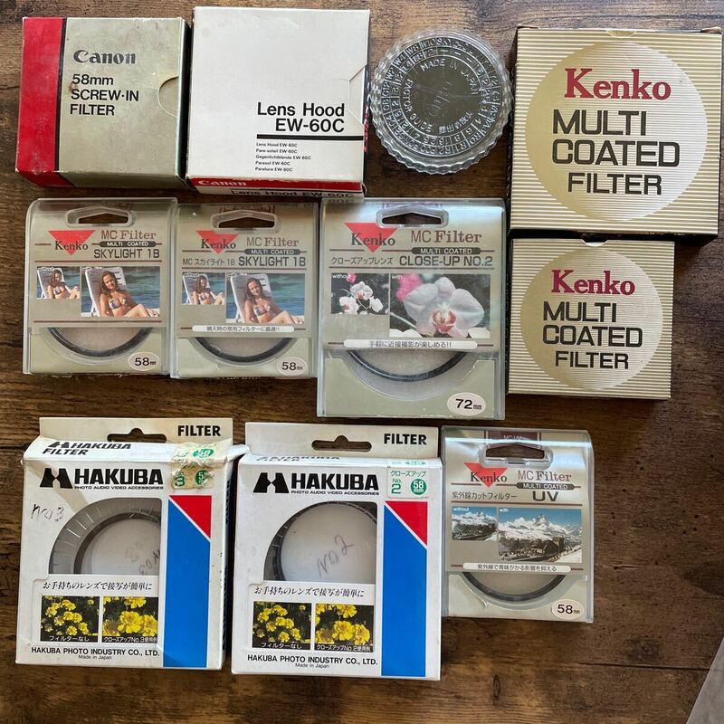 Kenko Canon キヤノン HAKUBA カメラ ビデオ フィルター レンズ　まとめ売り　レンズフィルター