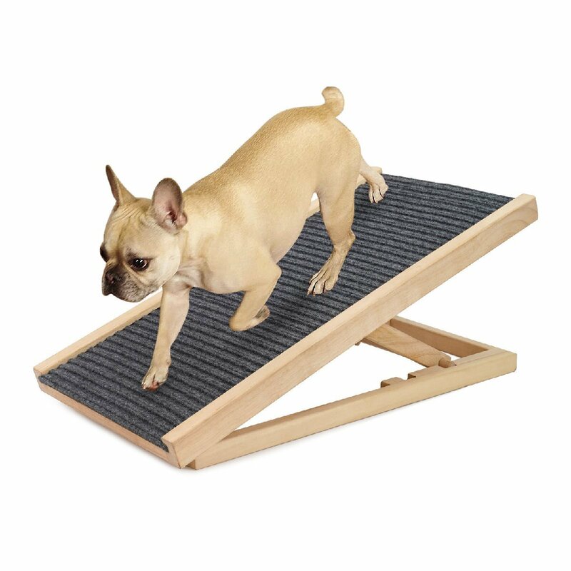 ペットスロープ スライド式 折り畳み 4段高さ調節可ペット階段 滑り止め 小型犬 中型犬 大型犬 高齢犬 介護 Lサイズ 719