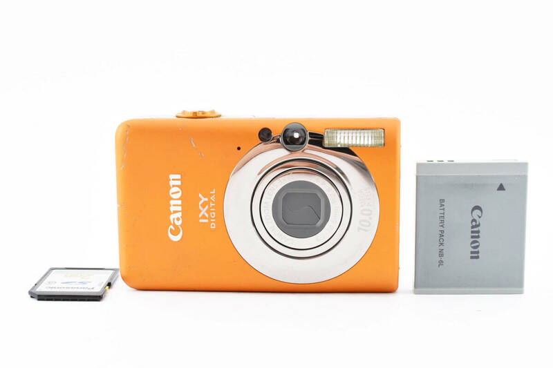 ★静音コンパクトデジカメ★ Canon キャノン IXY DIGITAL 110 IS オレンジ コンパクトデジタルカメラ #M10556