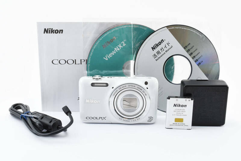 【シャッター&フラッシュOK★】ニコン Nikon S6600 ホワイト 白 コンパクトデジタルカメラ #M10565
