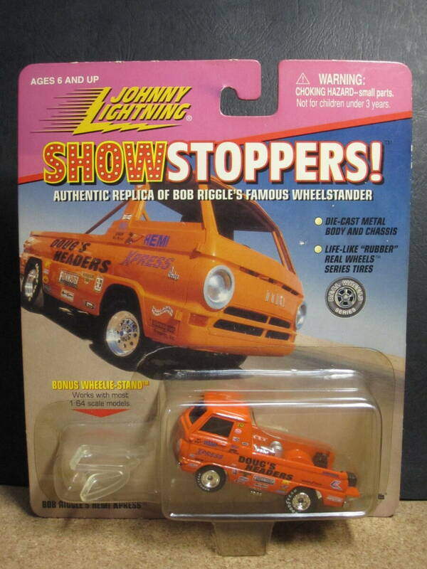 ☆DODGE A100/Bob Riggle's Hemi Express☆1/64☆JOHNNY LIGHTNING☆SHOWSTOPPERS!☆ブリスター少しダメージ有☆ダッジ・ピックアップ☆