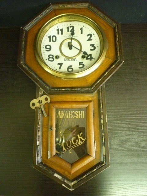 TLE-00180-03 SEIKOSHA 精工舎 AKAHOSHI 赤星 振り子時計 掛時計 ※ジャンク品