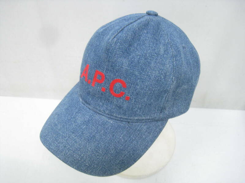 APC アーペーセー デニムキャップ 帽子 青 ブルー サイズ60