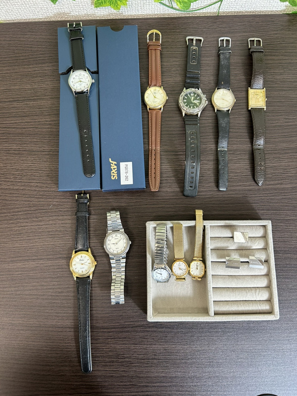 4322-92★腕時計おまとめ10本 　ジェイアクシス 腕時計 J-AXIS/SEIKO/CASIO/他あり♪ M. VALENTINO カフスつき　※現状品★