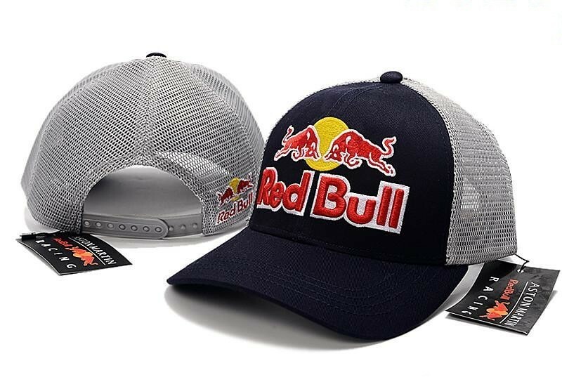 (即決)Red Bull 帽子 スポーツ コットンツイル刺繍ロゴ ゴルフ 高品質 野球帽 黒灰 #10