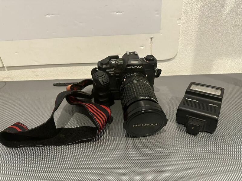 【中古】希少 フィルムカメラ DEMO デモモデル ペンタックス Pentax Super A + SMC Pentax-A 35-105mm f3.5 一眼レフカメラ 【札TB01】
